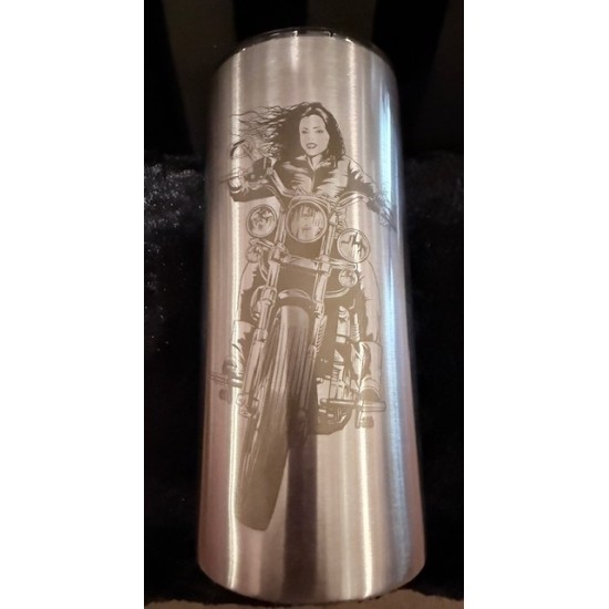 20oz Silver Race the Rain Tumbler