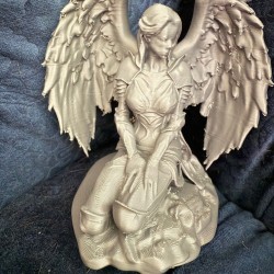 Kneeling Angel Warrior Grey Kneeling Angel Warrior Grey