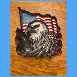 Eagle and Flag Art