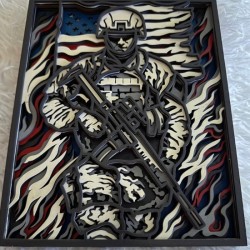 Military Combat Soldier Plaque