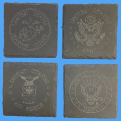 Slate Military Coasters