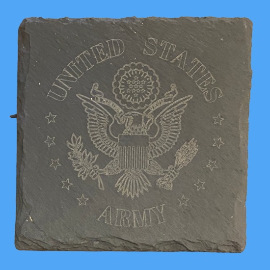 Slate Military Coasters