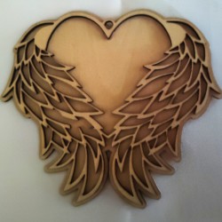 Angel Wings and Heart with Back Angel Wings and Heart with Back