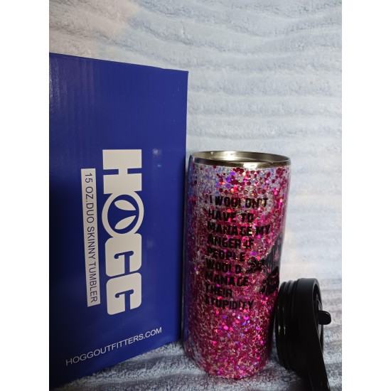 15oz Duo Manage Stupidity Tumbler 15oz Duo Manage Stupidity Tumbler