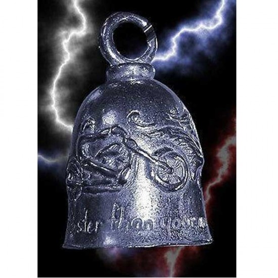 Pewter Motorcycle Gremlin Bell Tree of Life Made in the USA
