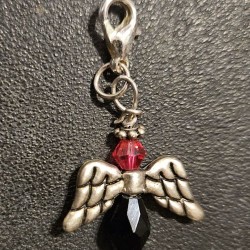 Gold Charm Angel with Wings & Beads Gold Charm Angel with Wings & Beads