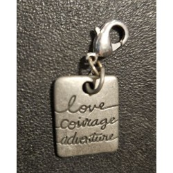 Charm, Gold, "Love, Courage, Adventure"