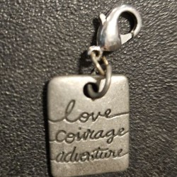 Gold Charm "Love, Courage, Adventure" Gold Charm "Love, Courage, Adventure"