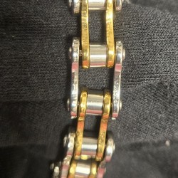Gold & Silver Biker Chain Bracelet