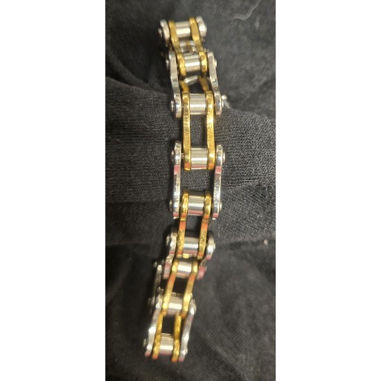 Gold & Silver Biker Chain Bracelet