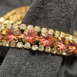 Gold w/ Red Crystals Bracelet