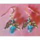 Assorted Crystal Colors Angel Earrings