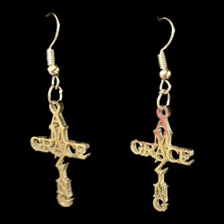 Amazing Grace Cross Earrings