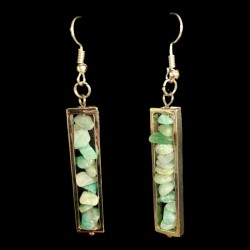 Aquamarine Stacked Earrings