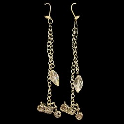 Dangle Crystal Bead & Bike