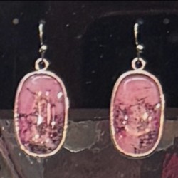 Purple Oval Earrings