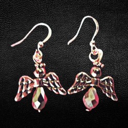 Assorted Crystal Colors Angel Earrings Assorted Crystal Colors Angel Earrings