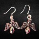 Assorted Crystal Colors Angel Earrings