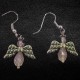 Assorted Crystal Colors Angel Earrings