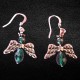 Assorted Crystal Colors Angel Earrings