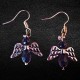 Assorted Crystal Colors Angel Earrings