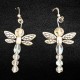 Assorted Crystal Colors Dragonfly Earrings