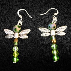 Assorted Crystal Colors Dragonfly Earrings Assorted Crystal Colors Dragonfly Earrings