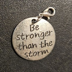 Gold Charm "Be Stronger Than the Storm" Gold Charm "Be Stronger Than the Storm"