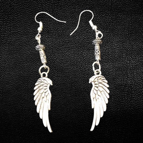 Silver Wings with Silver Beads