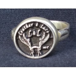 L&L Round  Angels Signet Ring