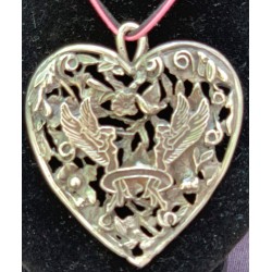 Silver Heart Shaped Full Logo Pendant Silver Heart Shaped Full Logo Pendant