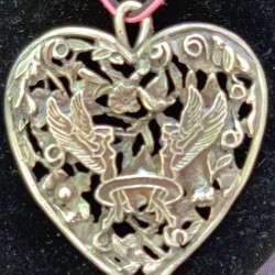 Silver Heart Shaped Full Logo Pendant Silver Heart Shaped Full Logo Pendant