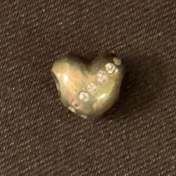 925 SS Charm Our Panda Heart Cubic Zirconia