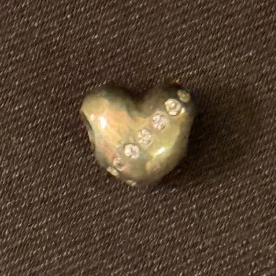 925 SS Charm Our Panda Heart Cubic Zirconia