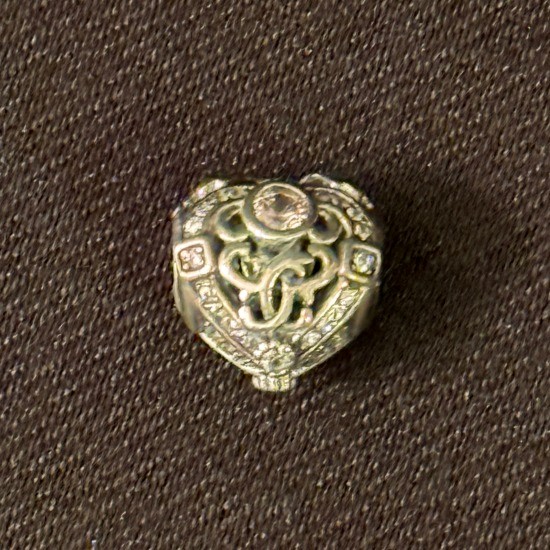 925 SS Charm Our Panda Heart Filigree
