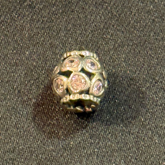 925 SS Charm Our Panda Sphere Pink Hearts