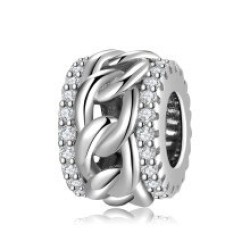 9.25 Sterling Silver Panda Charm Chain Link 9.25 Sterling Silver Panda Charm Chain Link