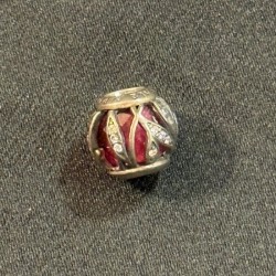 925 SS Charm Our Panda Pink Sphere