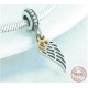 9.25 Sterling Panda Charm Angel Wing & Heart 
