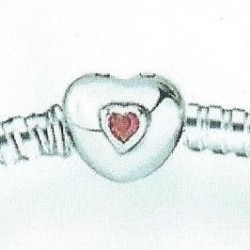 Bracelet 9.25 Sterling Silver Our Panda Heart