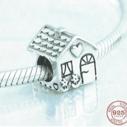 Charm 9.25 Sterling Silver Our Panda Fairy Tale House
