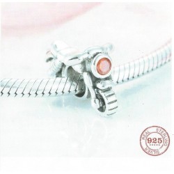 Charm 9.25 Sterling Silver Our Panda Motorcycle Pink Charm 9.25 Sterling Silver Our Panda Motorcycle Pink