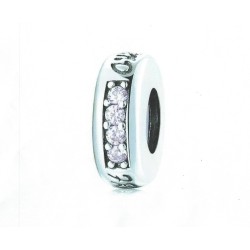 9.25 Sterling Silver Panda Spacer Light Pink "Friends" 9.25 Sterling Silver Panda Spacer Light Pink "Friends"