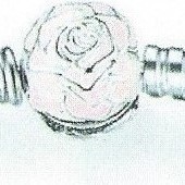 925 Sterling Silver Bracelet Our Panda Pink Rose Bow Clasp