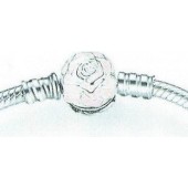 925 Sterling Silver Bracelet Our Panda Pink Rose Bow Clasp 925 Sterling Silver Bracelet Our Panda Pink Rose Bow Clasp