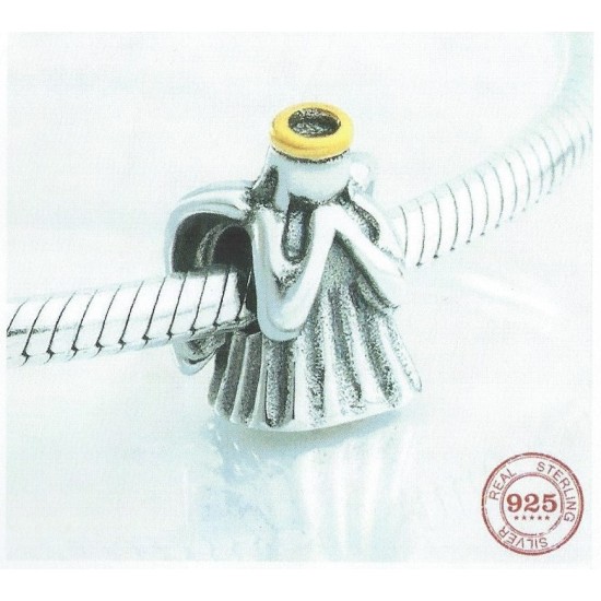 9.25 Sterling Silver Panda Charm Winged Angel