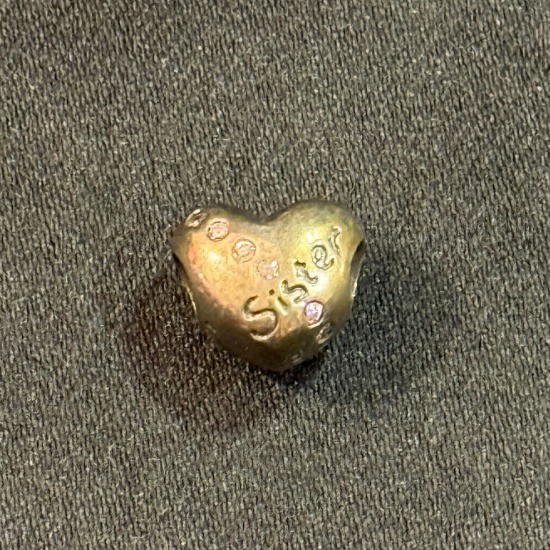 925 SS Charm Our Panda Heart "Sister"
