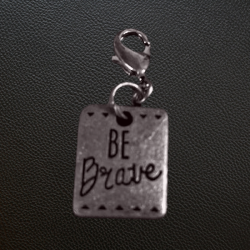 Charm, 9.25 Sterling Silver, "Be Brave" Charm, 9.25 Sterling Silver, "Be Brave"