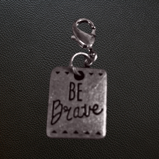 Silver Be Brave Charm