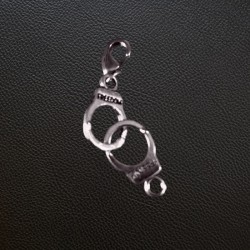 Charm, 9.25 Sterling Silver, Handcuffs